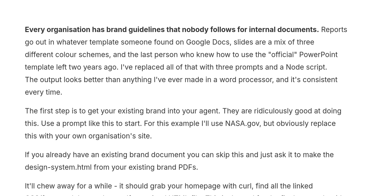 How to generate good looking reports with Claude Code, Cowork or Codex ...